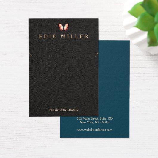 Colorful Butterfly Ketting Bracelet Display Card Visitekaartje (Bureau)