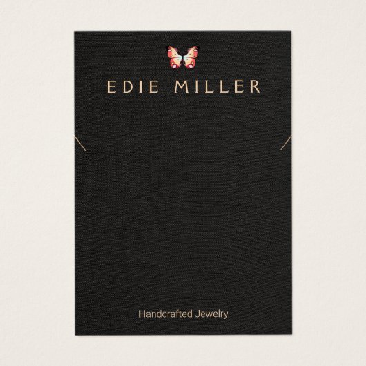Colorful Butterfly Ketting Bracelet Display Card Visitekaartje (Voorkant)