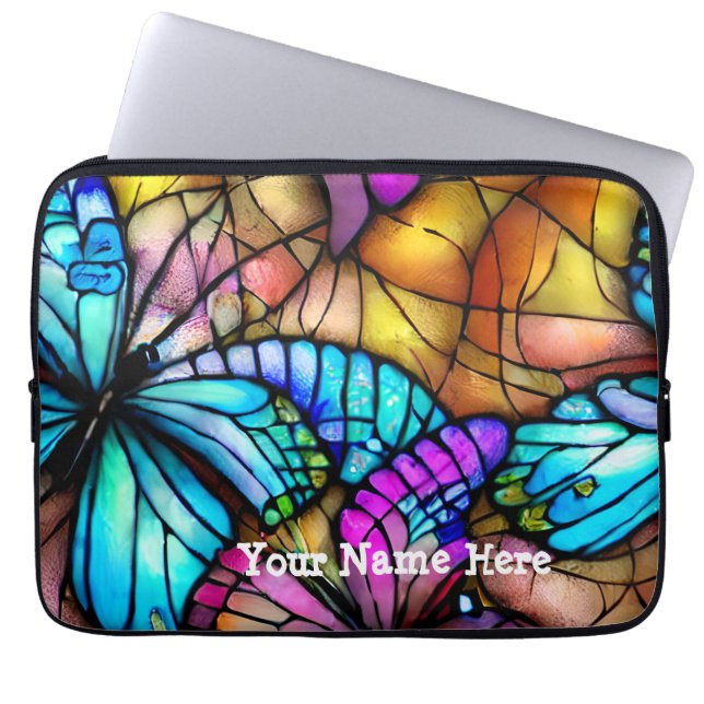 Colorful Butterfly Laptop Sleeve (Voorkant)