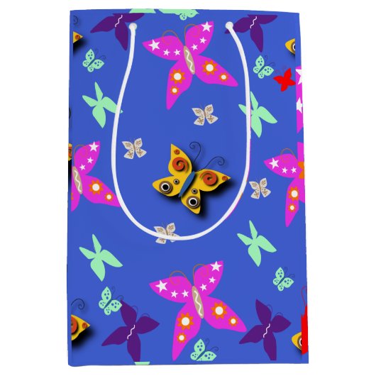 Colorful Butterfly Medium Cadeauzakje (Voorkant)