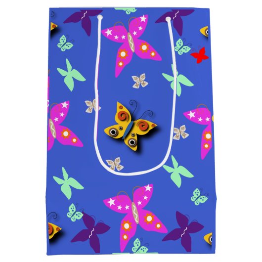 Colorful Butterfly Medium Cadeauzakje (Achterkant)