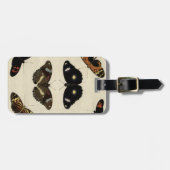 Colorful Butterfly Medley on Cream Background Bagagelabel (Voorkant horizontaal)