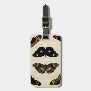 Colorful Butterfly Medley on Cream Background Bagagelabel