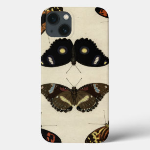 Colorful Butterfly Medley on Cream Background iPhone 13 Hoesje