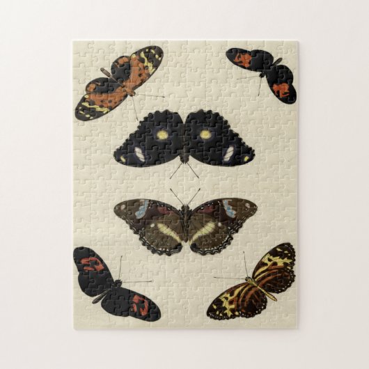 Colorful Butterfly Medley on Cream Background Legpuzzel (Verticaal)