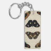 Colorful Butterfly Medley on Cream Background Sleutelhanger (Voorkant Links)