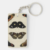 Colorful Butterfly Medley on Cream Background Sleutelhanger (achterkant)