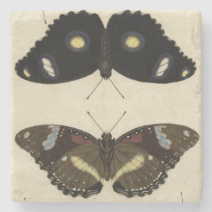 Colorful Butterfly Medley on Cream Background Stenen Onderzetter