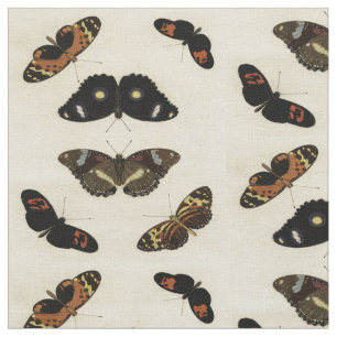Colorful Butterfly Medley on Cream Background Stof