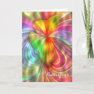 Colorful Butterfly met een Cute Poem Kaart