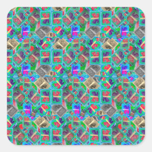 Colorful Butterfly Multi Challenge Vierkante Sticker