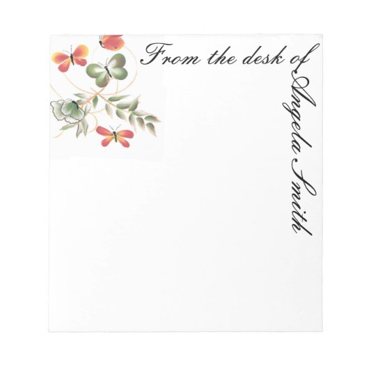 Colorful Butterfly Note Pad Notitieblok (Voorkant)