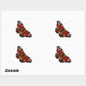 Colorful Butterfly Ovale Sticker (Vel)