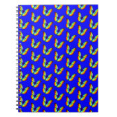 Colorful Butterfly Patroon | Digitaal blauw Notitieboek (Voorkant)