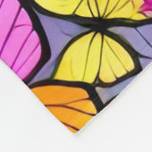 Colorful Butterfly Patroon Fleece Deken (Hoek)