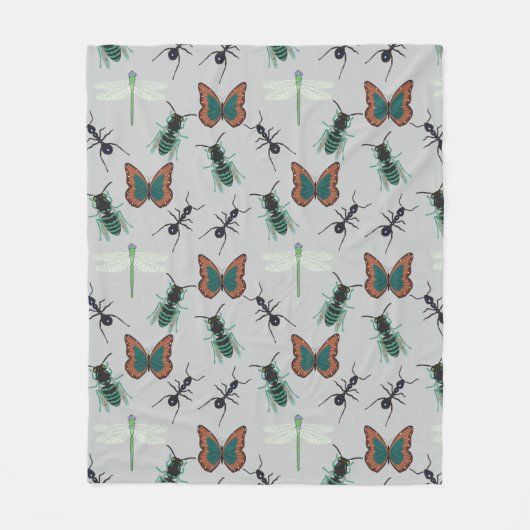 Colorful Butterfly Patroon Fleece Deken (Voorkant)