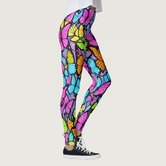 Colorful Butterfly Patroon Leggings (Rechts)