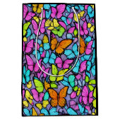 Colorful Butterfly Patroon Medium Cadeauzakje (Voorkant)