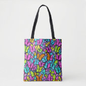 Colorful Butterfly Patroon Tote Bag (Voorkant)