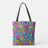 Colorful Butterfly Patroon Tote Bag (Achterkant)