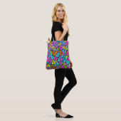 Colorful Butterfly Patroon Tote Bag (Op model)