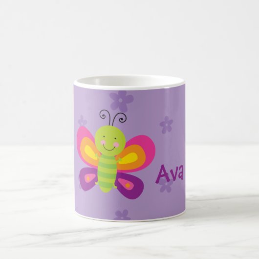 Colorful Butterfly Personalized Mug Koffiemok (Center)