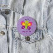Colorful Butterfly Personalized Pin Button (In situ)