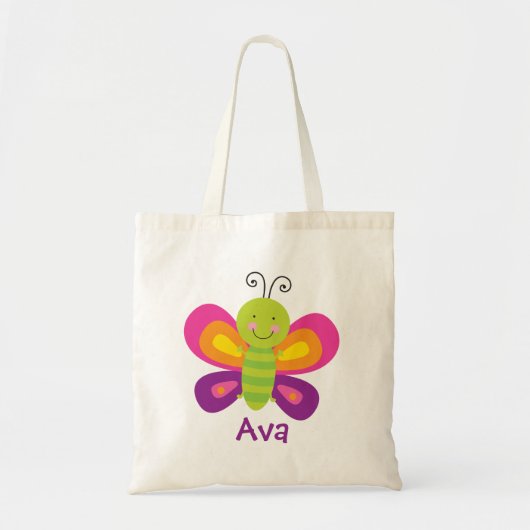 Colorful Butterfly Persoonlijke Canvas tas (Voorkant)