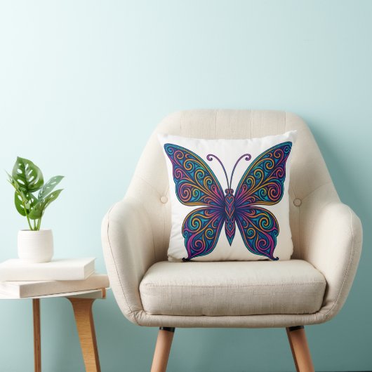 Colorful Butterfly Pillow Kussen (Stoel)