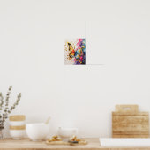 Colorful Butterfly Poster (Keuken)