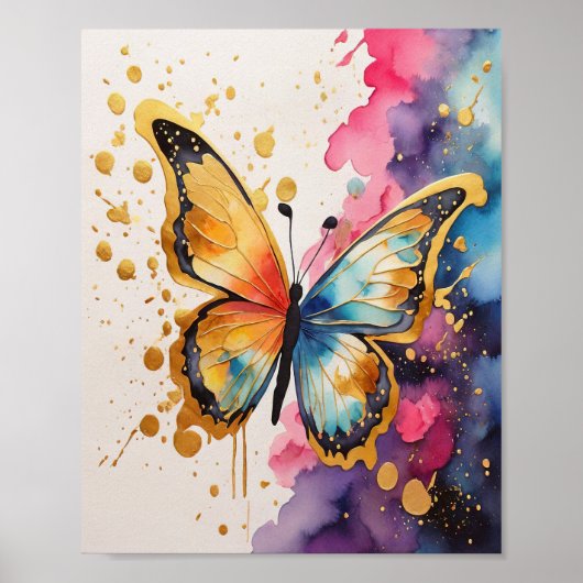 Colorful Butterfly Poster (Voorkant)
