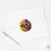 Colorful Butterfly Ronde Sticker (Envelop)