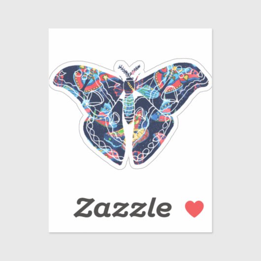 Colorful Butterfly Sticker (Vel)