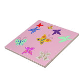 Colorful Butterfly Tegeltje (Zijkant)