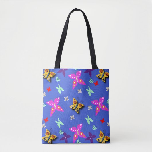 Colorful Butterfly Tote Bag (Voorkant)