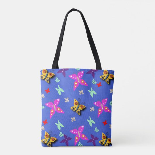 Colorful Butterfly Tote Bag (Achterkant)
