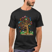 Colorful Butterfly Tree T-shirt (Voorkant)
