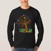Colorful Butterfly Tree T-shirt (Voorkant)
