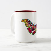 Colorful Butterfly Tweekleurige Koffiemok (Voorkant links)