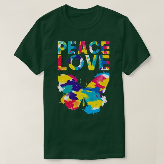 Colorful Butterfly Unity Day Peace T-shirt (Design voorkant)
