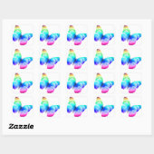 Colorful Butterfly Vierkante Sticker (Vel)