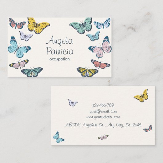 Colorful Butterfly Visitekaartje (Voorkant / Achterkant)