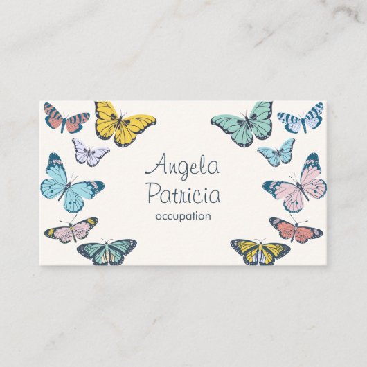 Colorful Butterfly Visitekaartje (Voorkant)