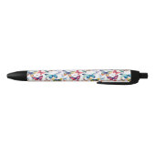 Colorful Butterfly Watercolor Pattern Zwarte Inkt Pen (Bodem)