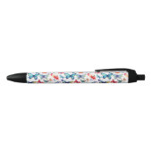 Colorful Butterfly Watercolor Pattern Zwarte Inkt Pen (Bovenkant)