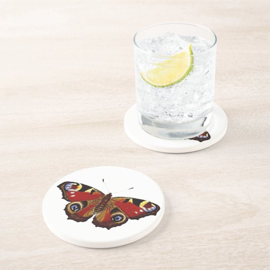 Colorful Butterfly Zandsteen Onderzetter (Zijkant)