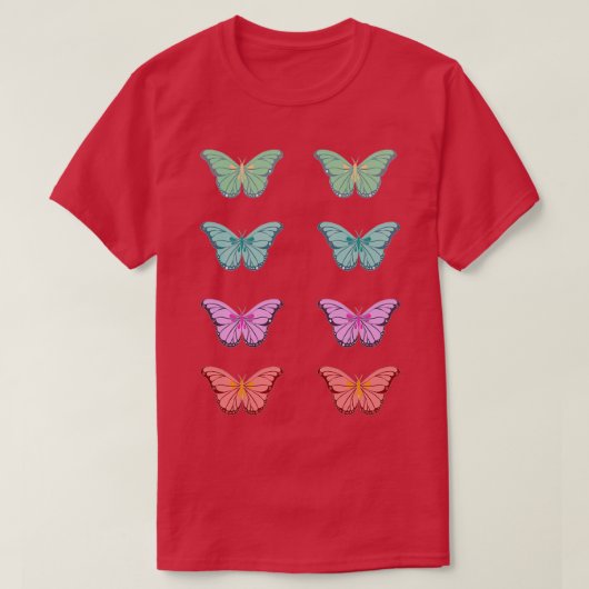 Colorful butterly sticker t-shirt (Design voorkant)