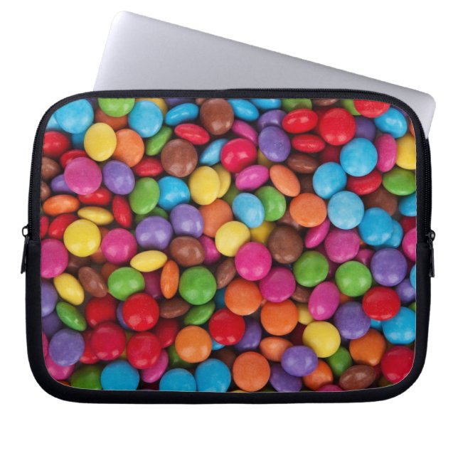Colorful Button Candy Quirky Laptop Sleeve (Voorkant)