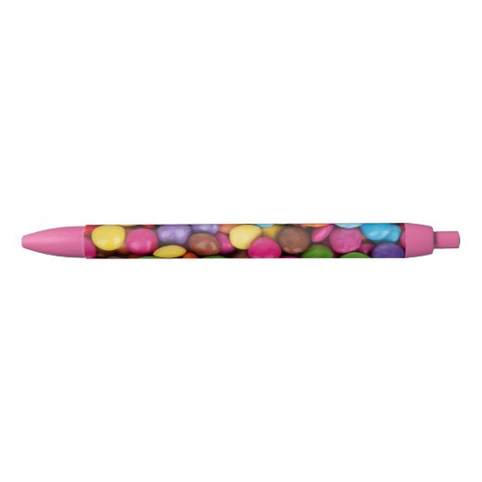 Colorful Button Candy Quirky Zwarte Inkt Pen (Voorkant)