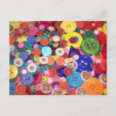 Colorful Button Collage Briefkaart (Voorkant)
